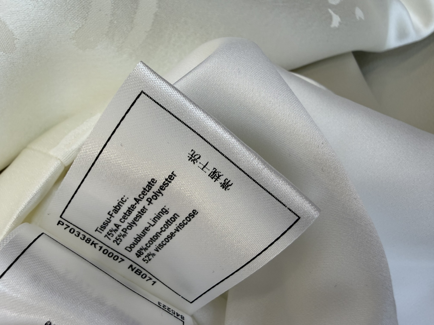 HXZ084#新款外套💕CH小香 醋酸面料 西装外套 白色 黑色 SMLXL