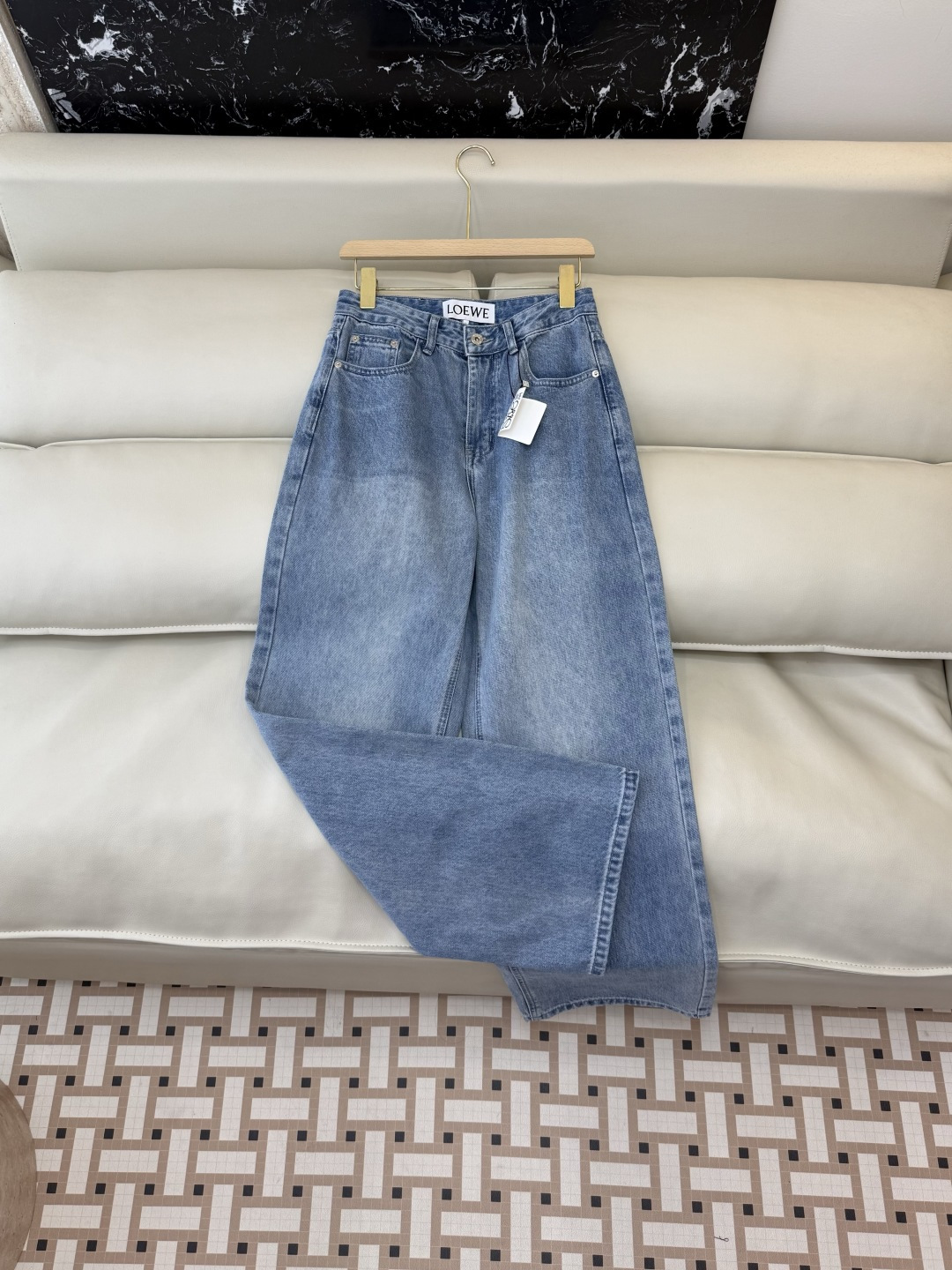 CK063#P⚠️特批‼️Loe* 显瘦显腿长 弹力棉 牛仔裤 蓝色 S-XL