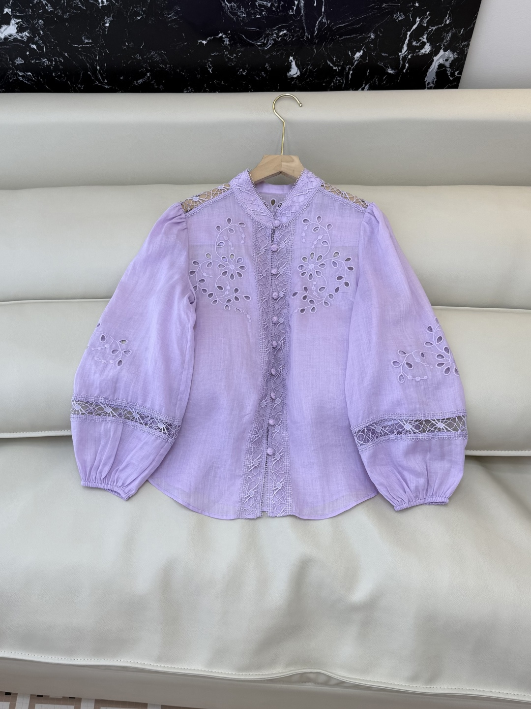 NO:747751,YM087# New Top Factory P Zim * Hollow Embroidered Linen Long Sleeve Shirt Top Purple Blue White SMLXL,,shirts,19860909YM087#新款上衣工厂P Zim * 镂空绣花亚麻长袖衬衫上衣 紫色 蓝色 白色 SMLXL,,shirts,,Women's clothing