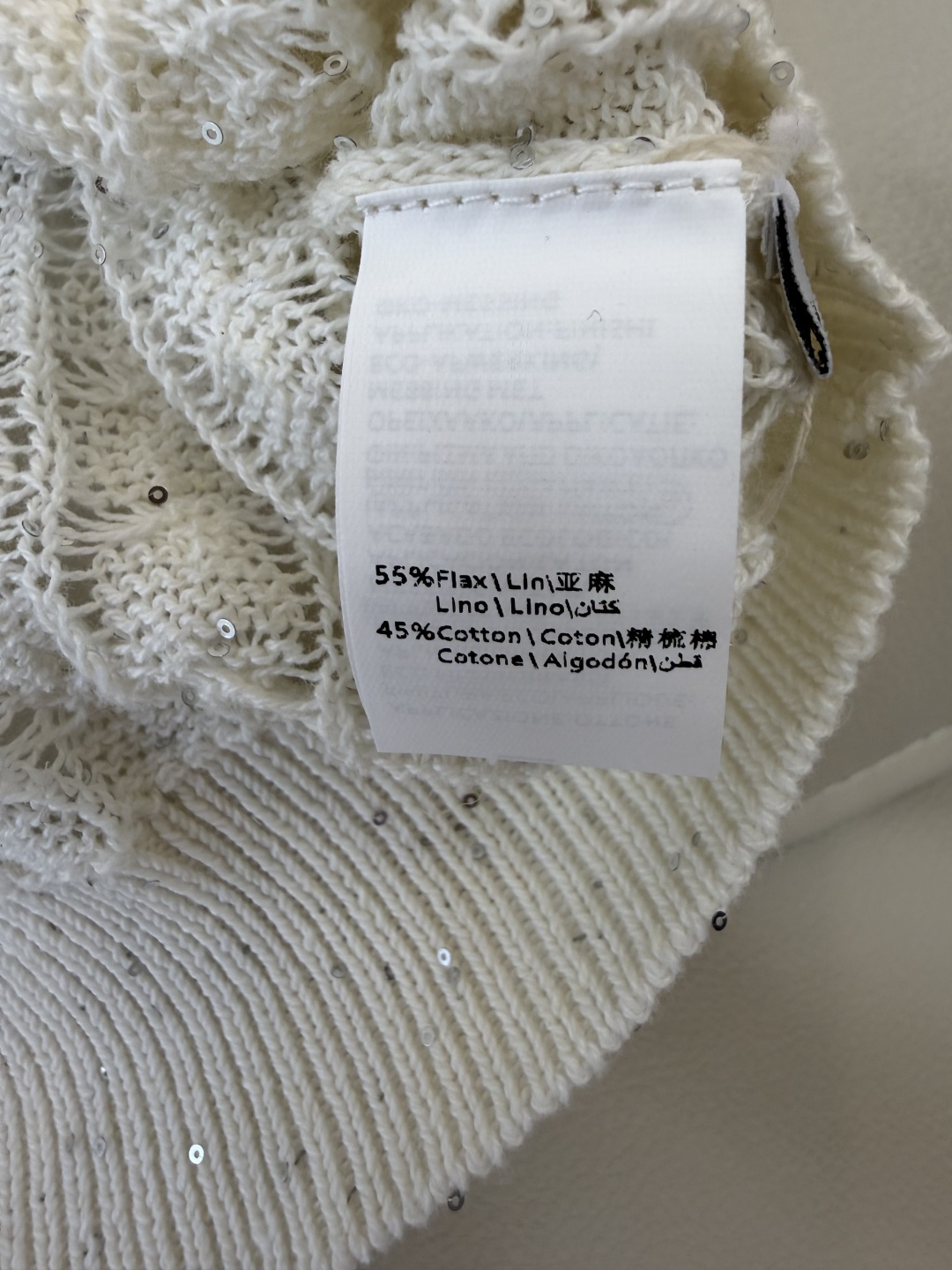 LZM26008#新款针织衫💕BC 最新款短袖镂空设计针织 米色 白色 SML