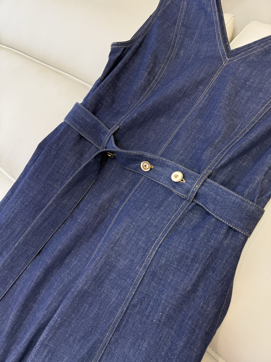 LZ26025V#新款连衣裙💕BC 牛仔棉 V领 显瘦 牛仔裙 SML