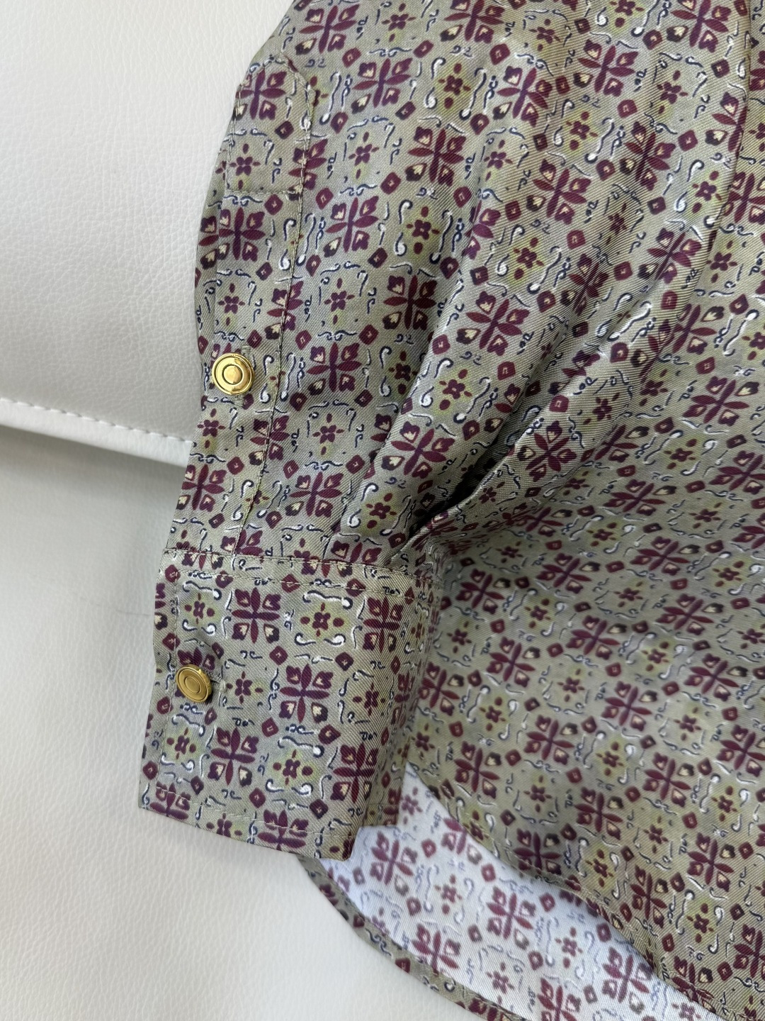 BS1123#新款衬衫💕LP 斜纹真丝 印花长袖衬衫 36/38/40/42