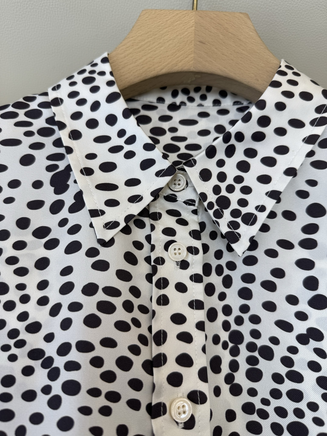 BS1125#新款衬衫💕Max mara 波点印花 100% 斜纹真丝印花长袖衬衫 36/38/40/4
