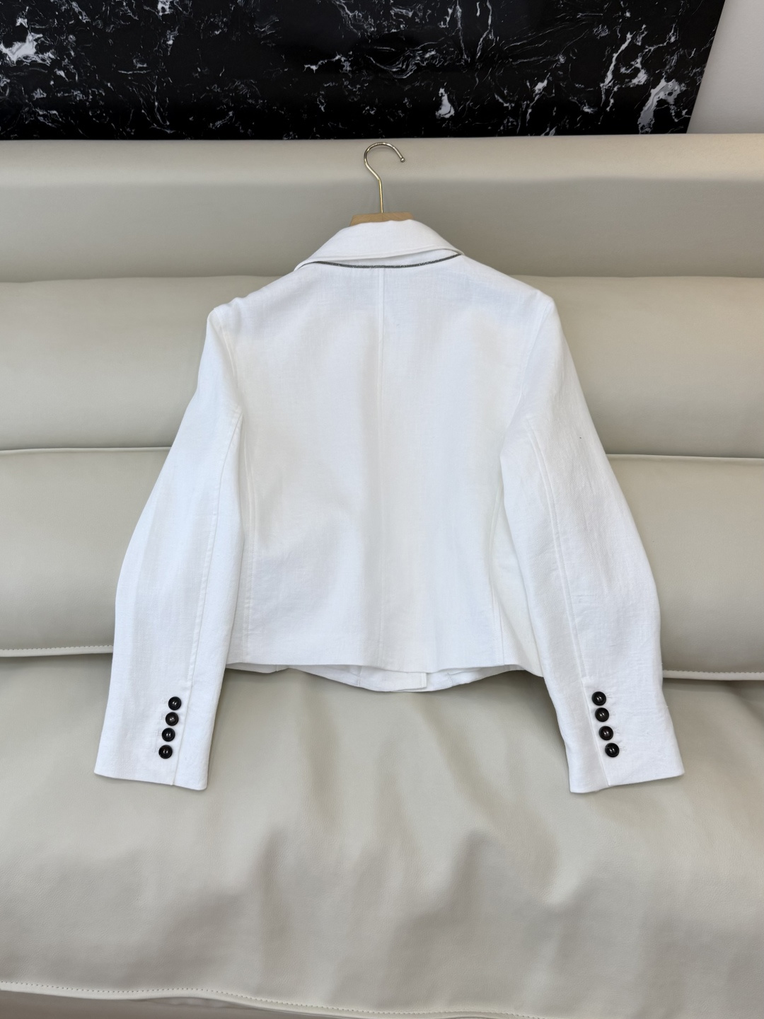 LZ26012#新款外套💕BC 单排扣 亚麻外套 两色 SML