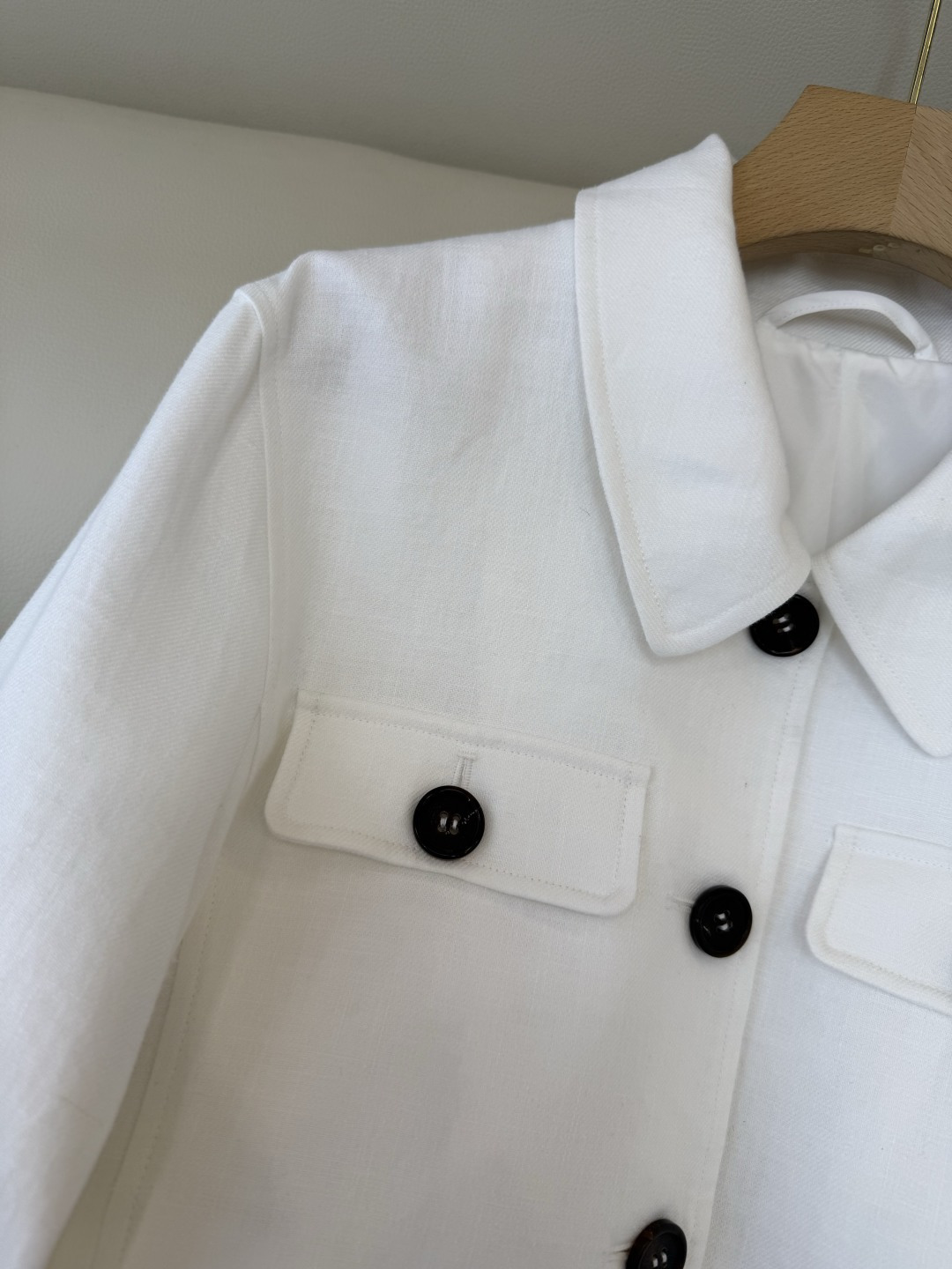 LZ26012#新款外套💕BC 单排扣 亚麻外套 两色 SML