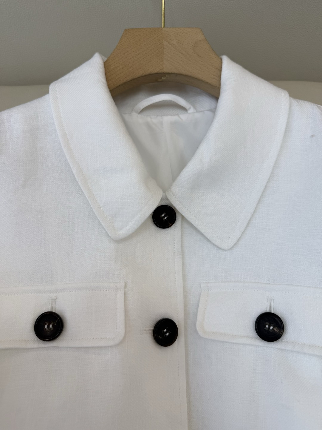 LZ26012#新款外套💕BC 单排扣 亚麻外套 两色 SML