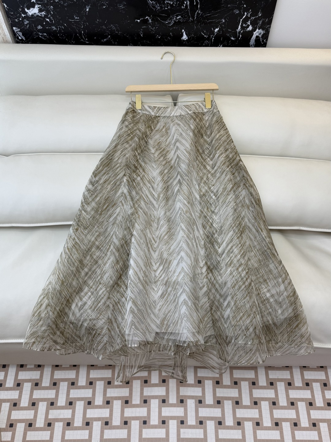 QD8056#新款半裙💕BC 顶级版 100% 真丝 大摆印花半裙 36-42