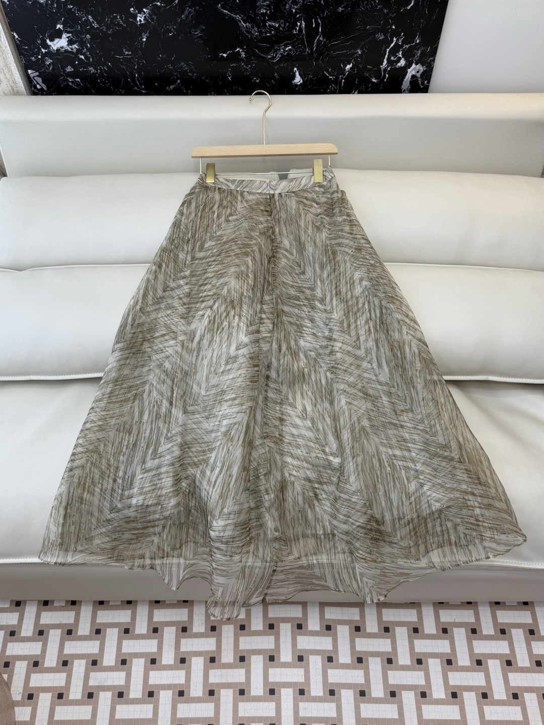 QD8056#新款半裙💕BC 顶级版 100% 真丝 大摆印花半裙 36-42