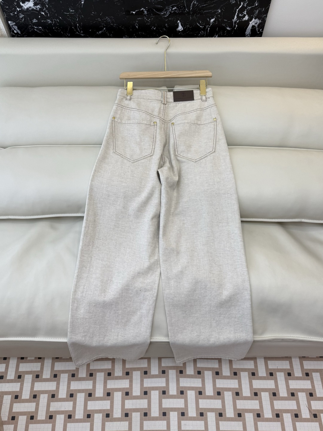 QD8036#新款裤子💕BC 顶级版 牛仔裤 21%麻 棉长裤 36-42