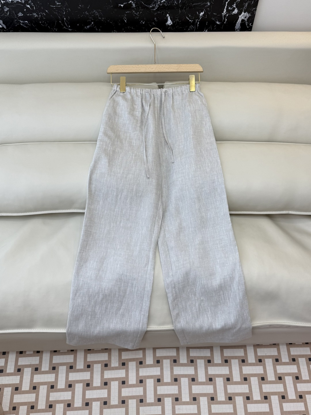 QD7931+7991#新款套装💕BC 顶级版 雨露麻 金丝休闲外套➕长裤套装 36-42