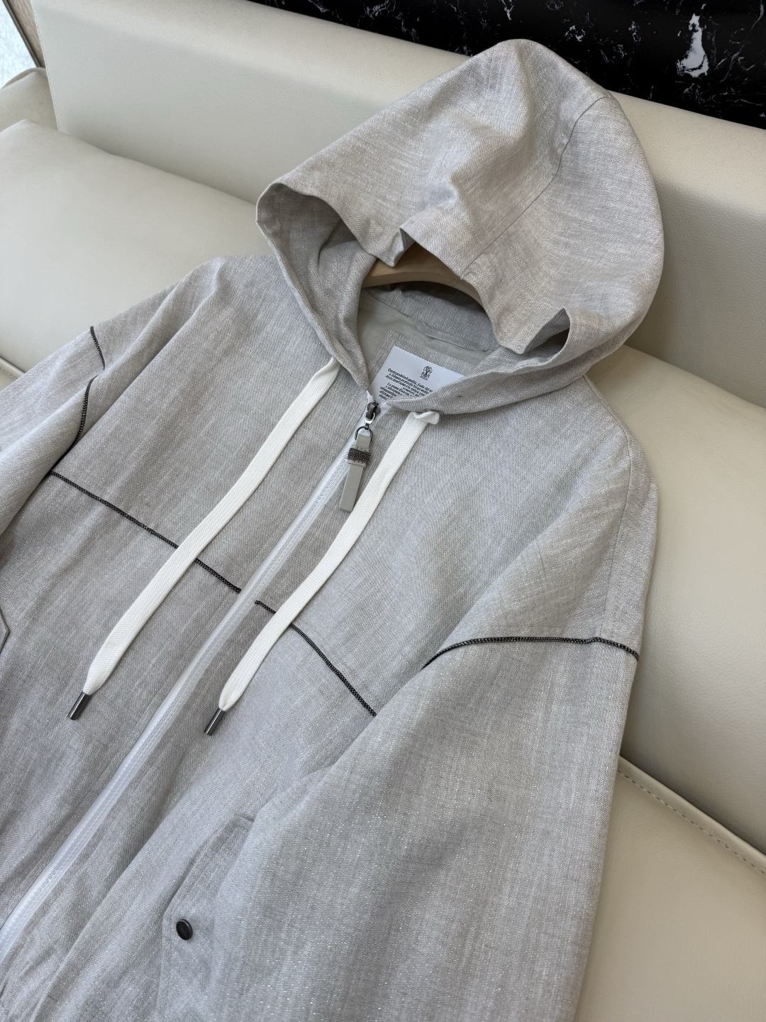 QD7931+7991#新款套装💕BC 顶级版 雨露麻 金丝休闲外套➕长裤套装 36-42