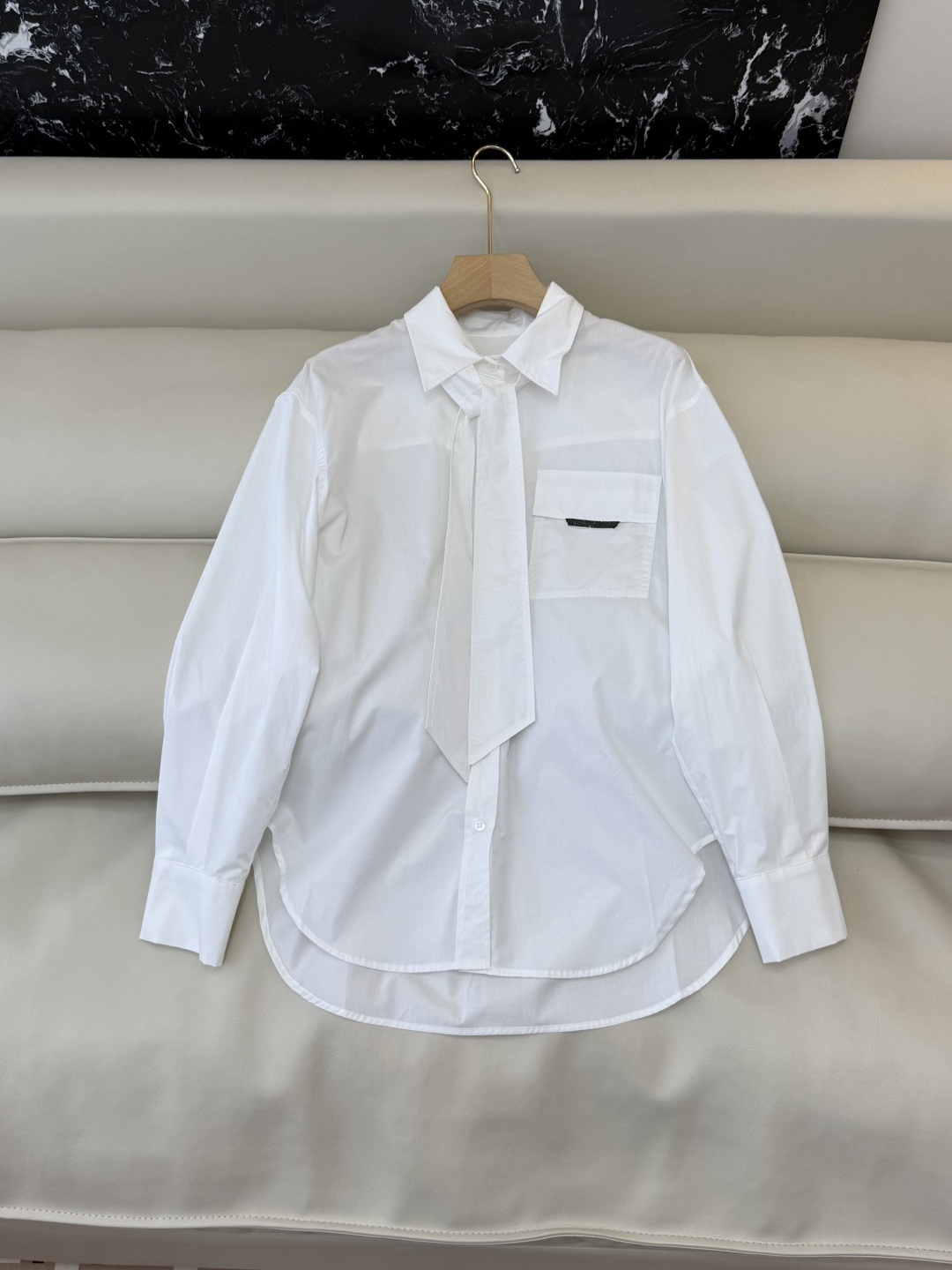 QD7954#新款衬衫💕BC 顶级版 蝴蝶结棉长袖衬衫 三色 36-42