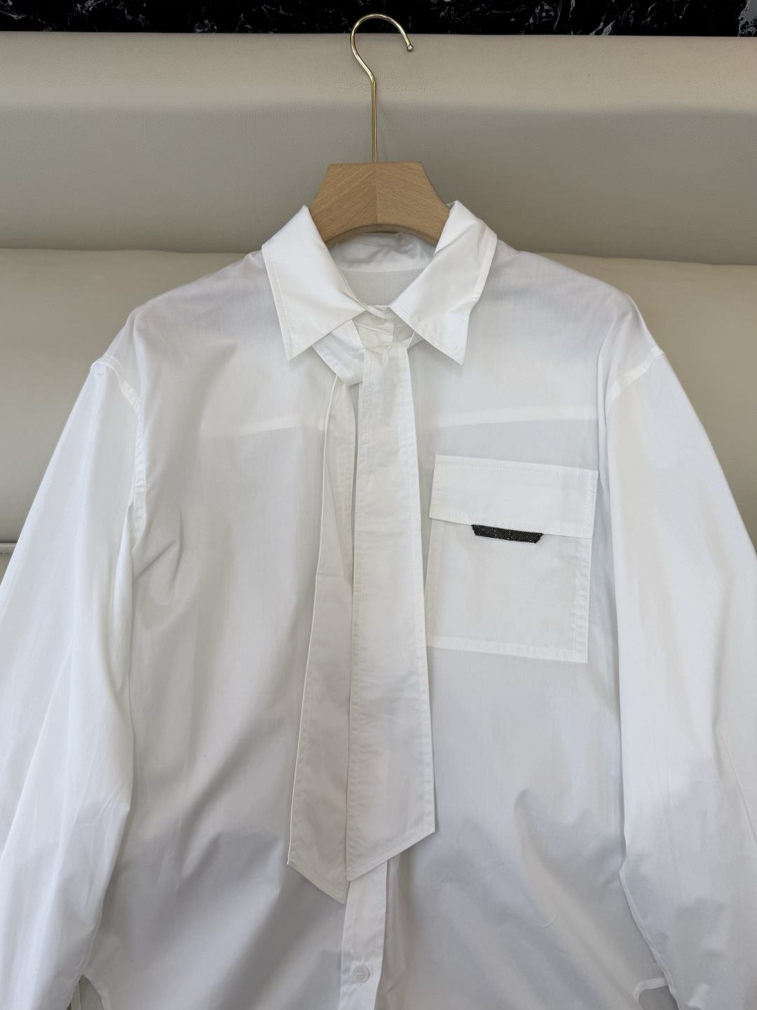 QD7954#新款衬衫💕BC 顶级版 蝴蝶结棉长袖衬衫 三色 36-42