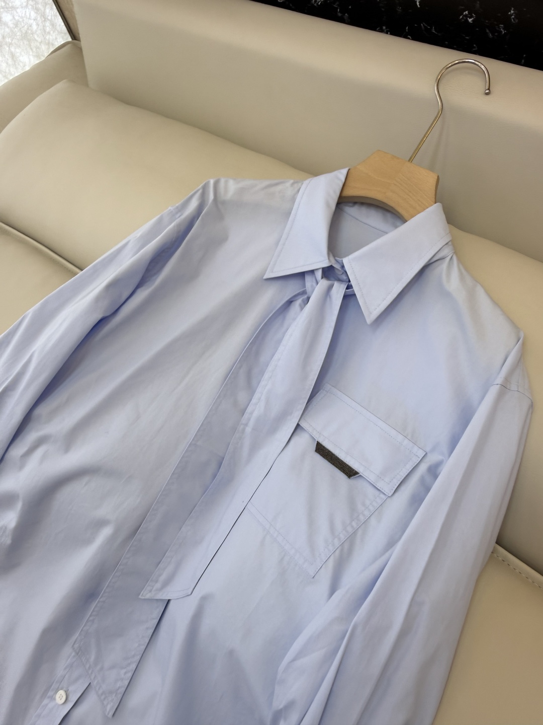 QD7954#新款衬衫💕BC 顶级版 蝴蝶结棉长袖衬衫 三色 36-42