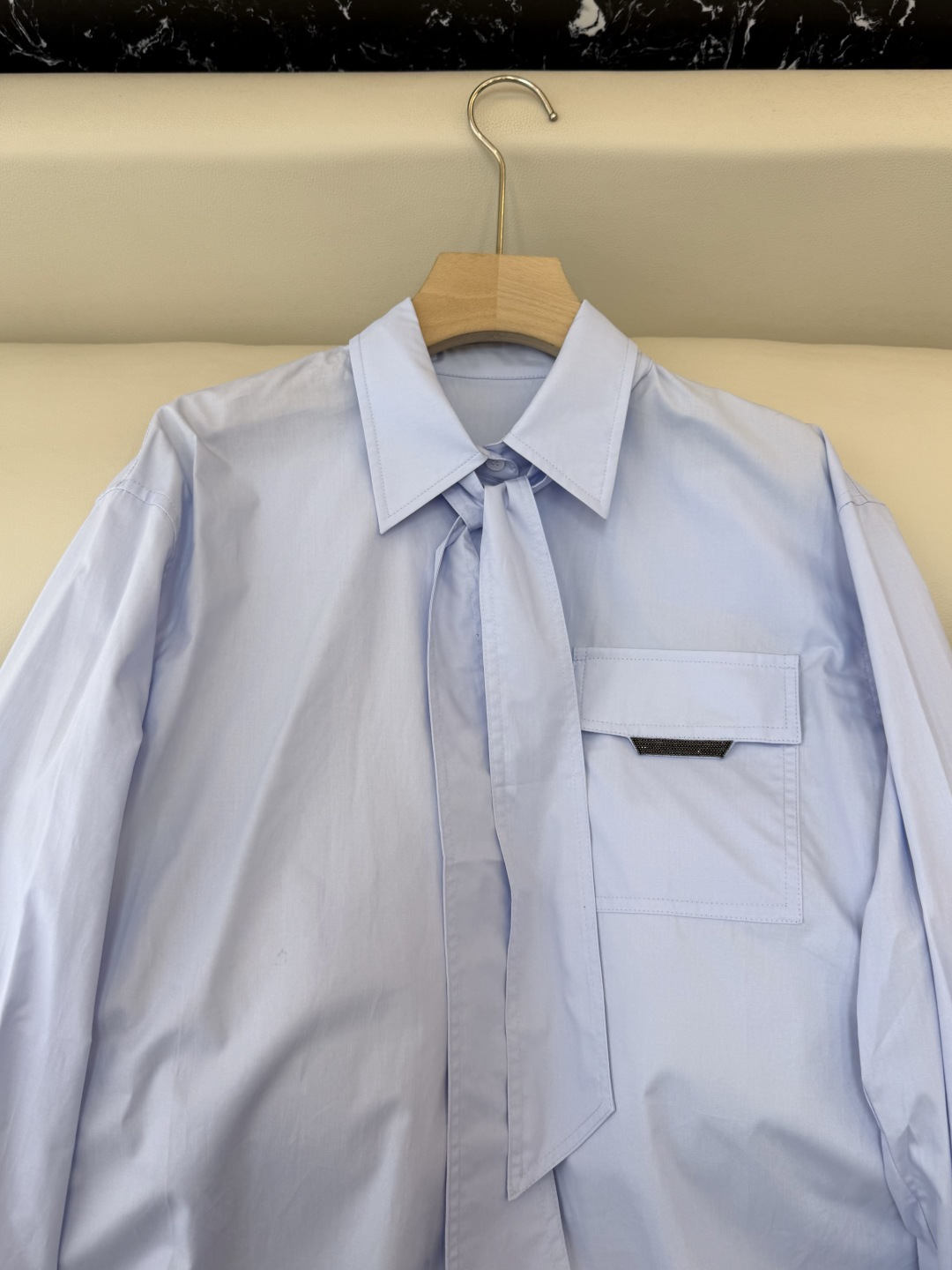 QD7954#新款衬衫💕BC 顶级版 蝴蝶结棉长袖衬衫 三色 36-42