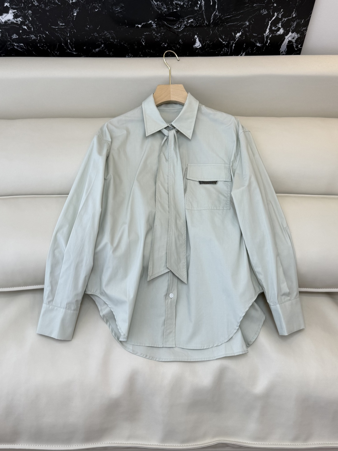 QD7954#新款衬衫💕BC 顶级版 蝴蝶结棉长袖衬衫 三色 36-42