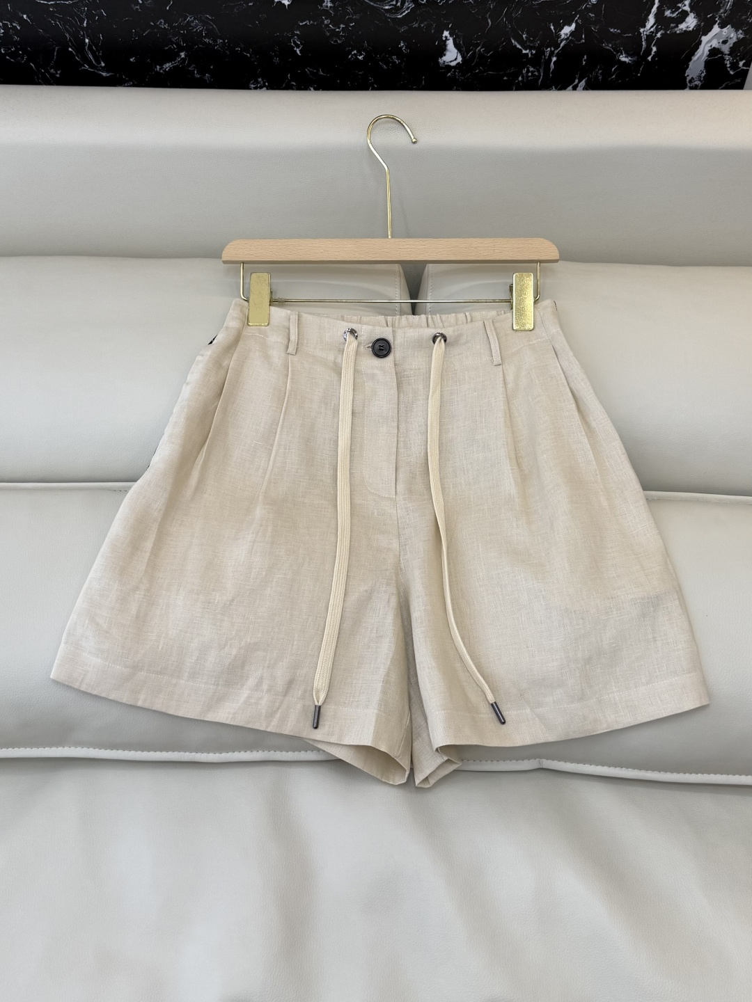 QD8030+8028#新款套装💕BC 顶级版100% 亚麻衬衫➕短裤套装 两色 36-42