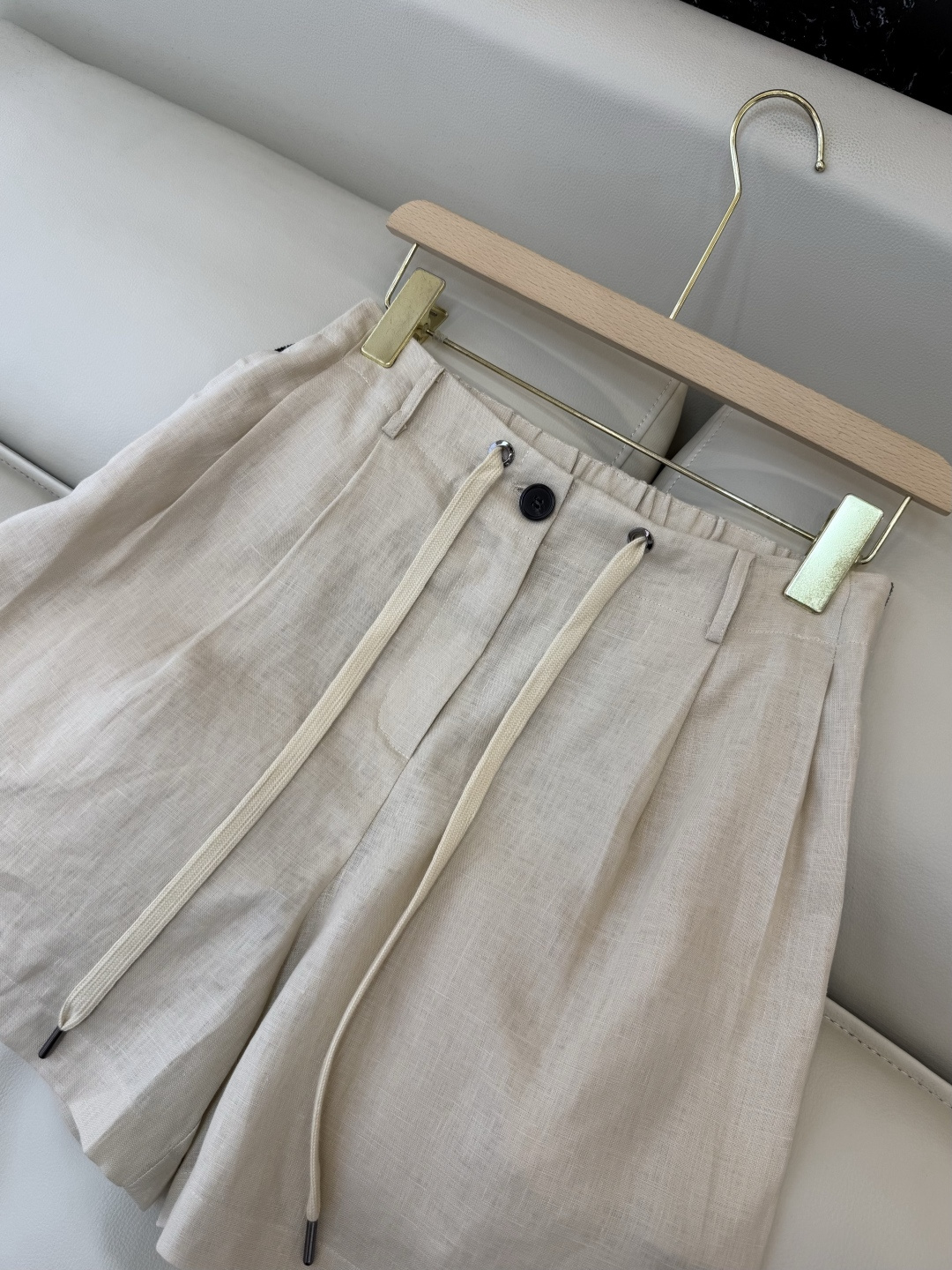 QD8030+8028#新款套装💕BC 顶级版100% 亚麻衬衫➕短裤套装 两色 36-42