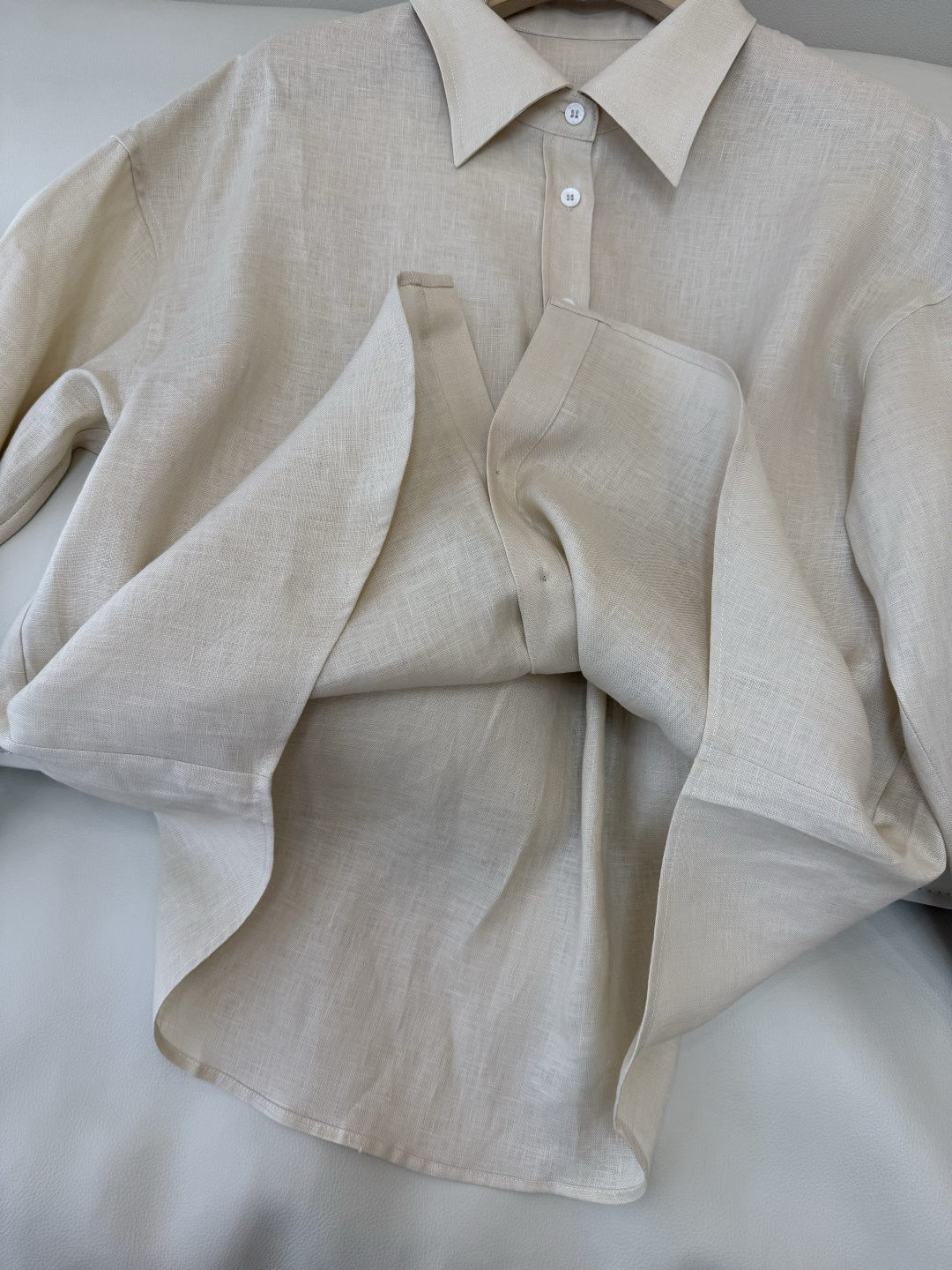 QD8030+8028#新款套装💕BC 顶级版100% 亚麻衬衫➕短裤套装 两色 36-42