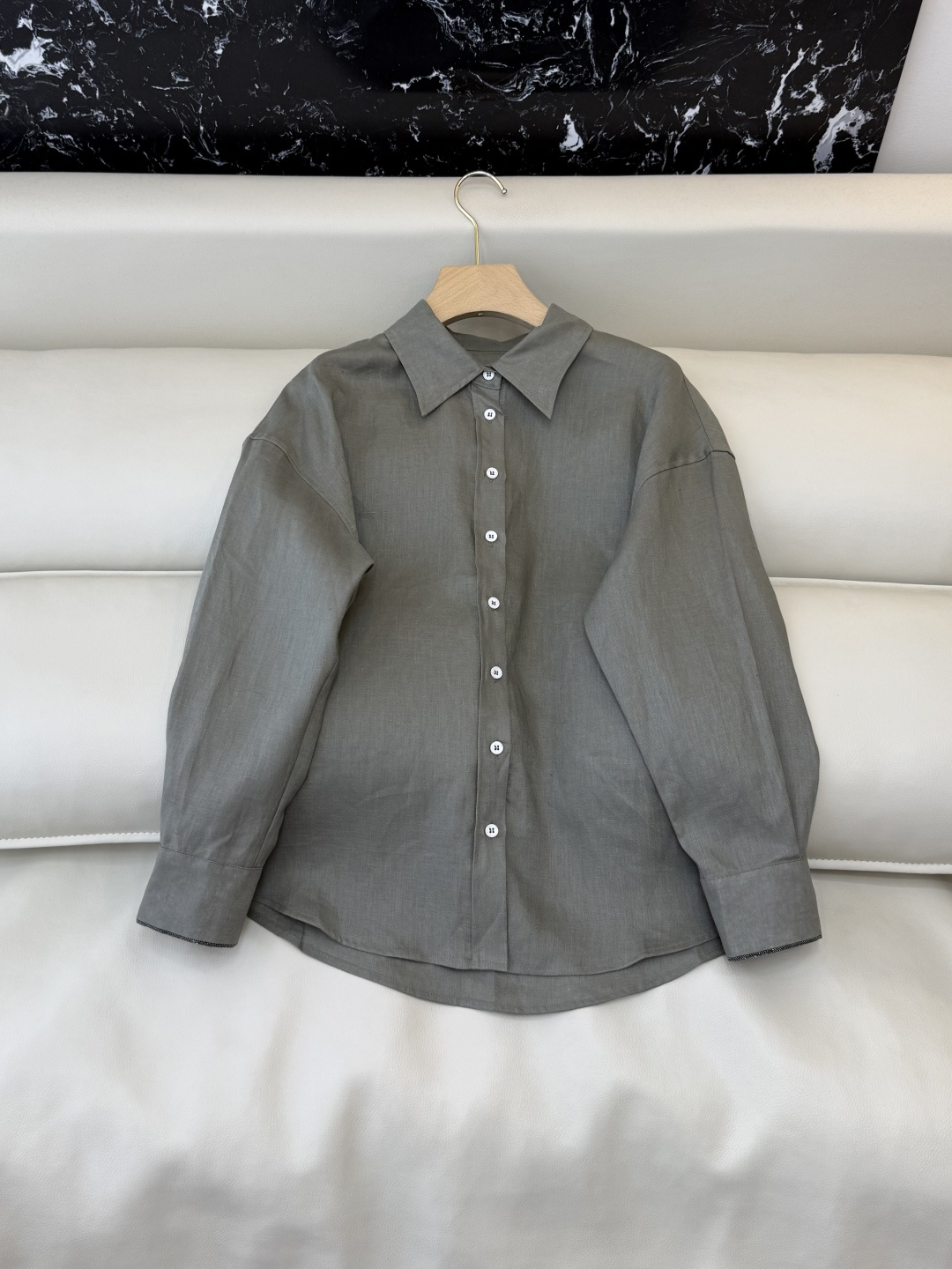 QD8030+8028#新款套装💕BC 顶级版100% 亚麻衬衫➕短裤套装 两色 36-42