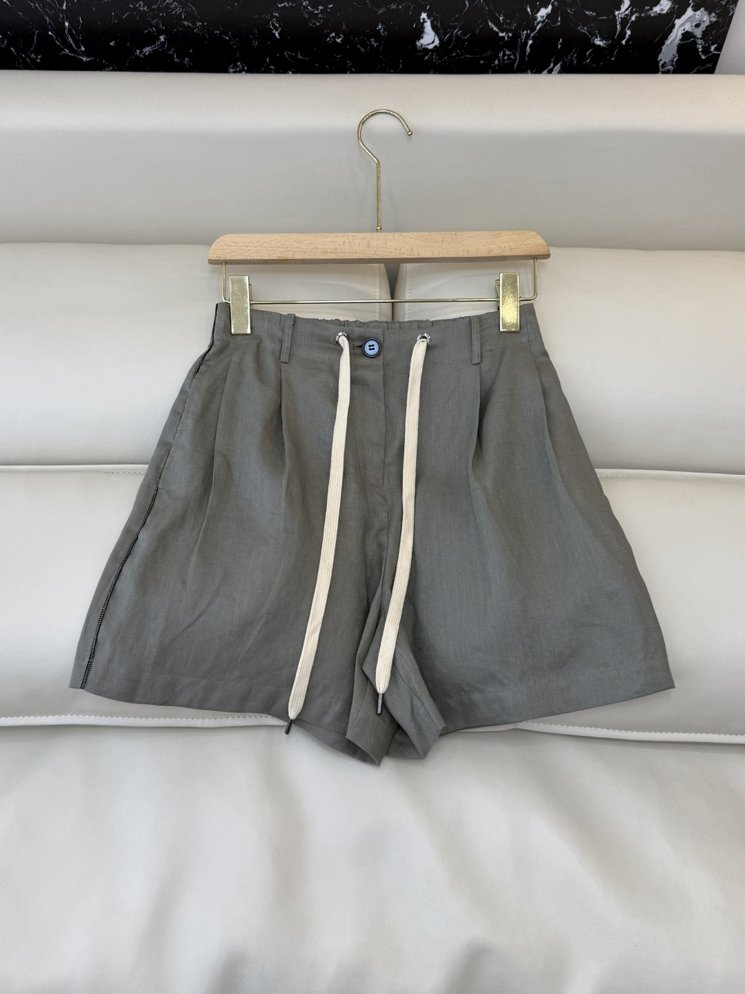 QD8030+8028#新款套装💕BC 顶级版100% 亚麻衬衫➕短裤套装 两色 36-42