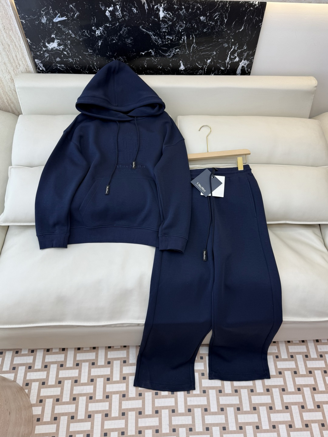 YO039#新款套装💕max 顶级复制 1:1 版 高端定制版 刺绣logo 运动休闲套装 藏青色 灰色