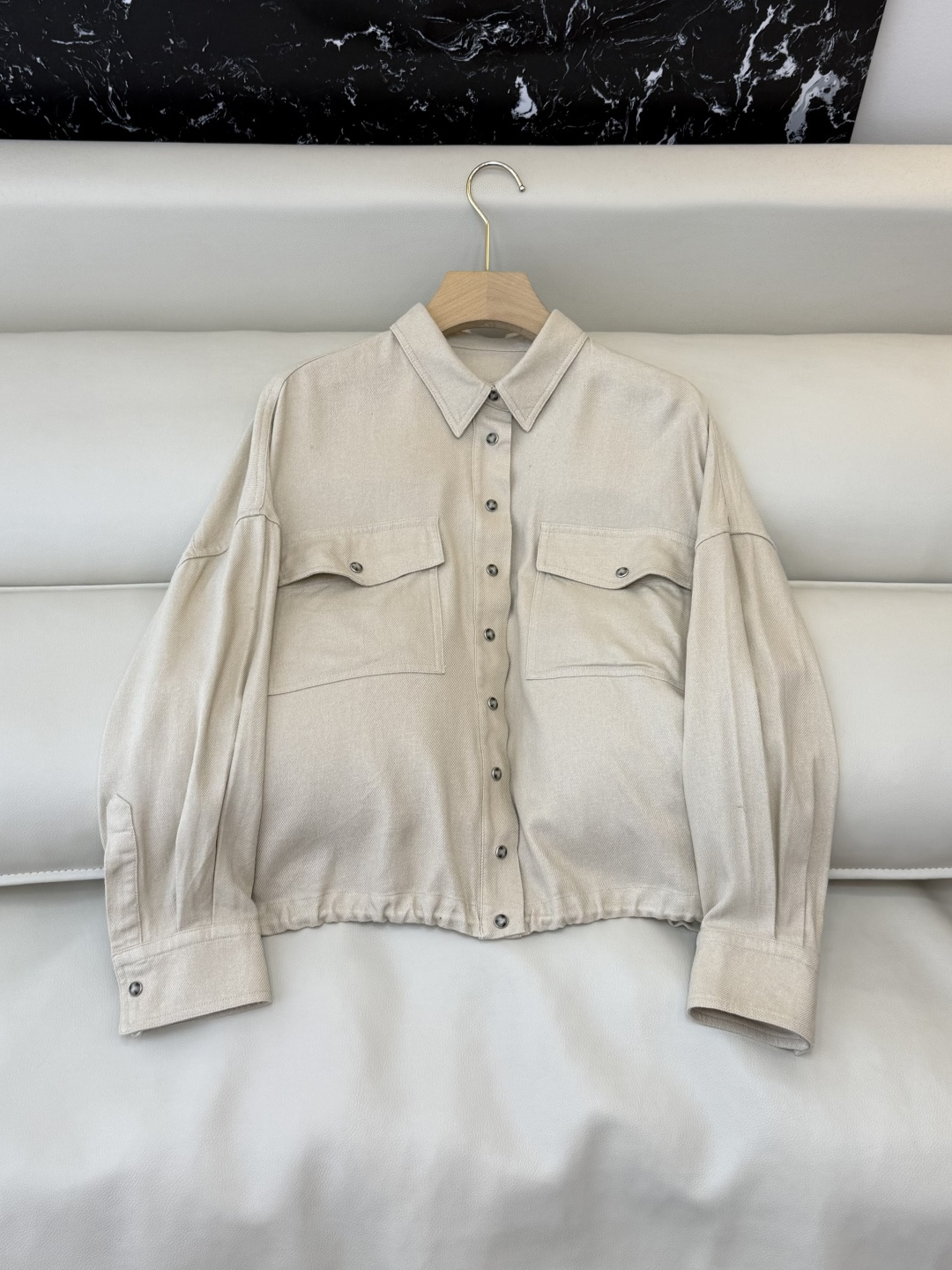 QGL043#新款衬衫💕B C 超好品质 30% 亚麻 衬衫长袖 杏色 红色 36/38/40