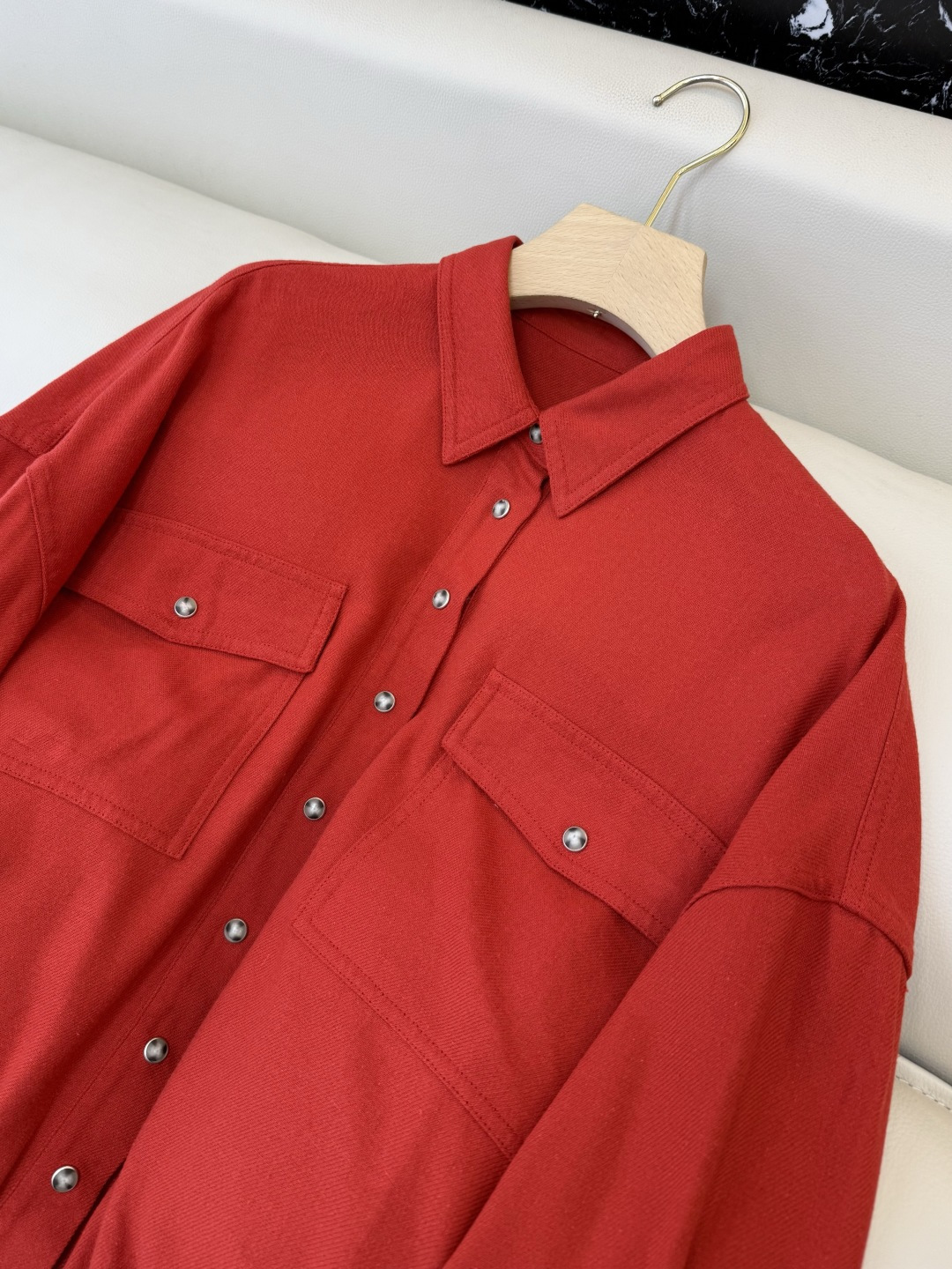 QGL043#新款衬衫💕B C 超好品质 30% 亚麻 衬衫长袖 杏色 红色 36/38/40