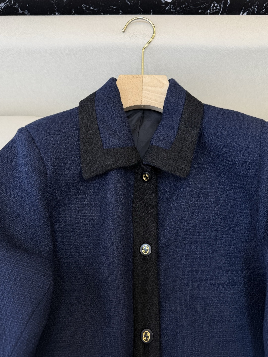 GU020#新款套装‼️Gu 撞色边 长袖外套➕半裙 套装 SML（码号可以拆分）