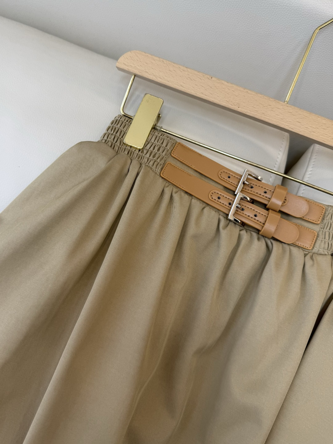 AW015#新款半裙P‼️PR 三角标 长款半裙 黑色 杏色 SML