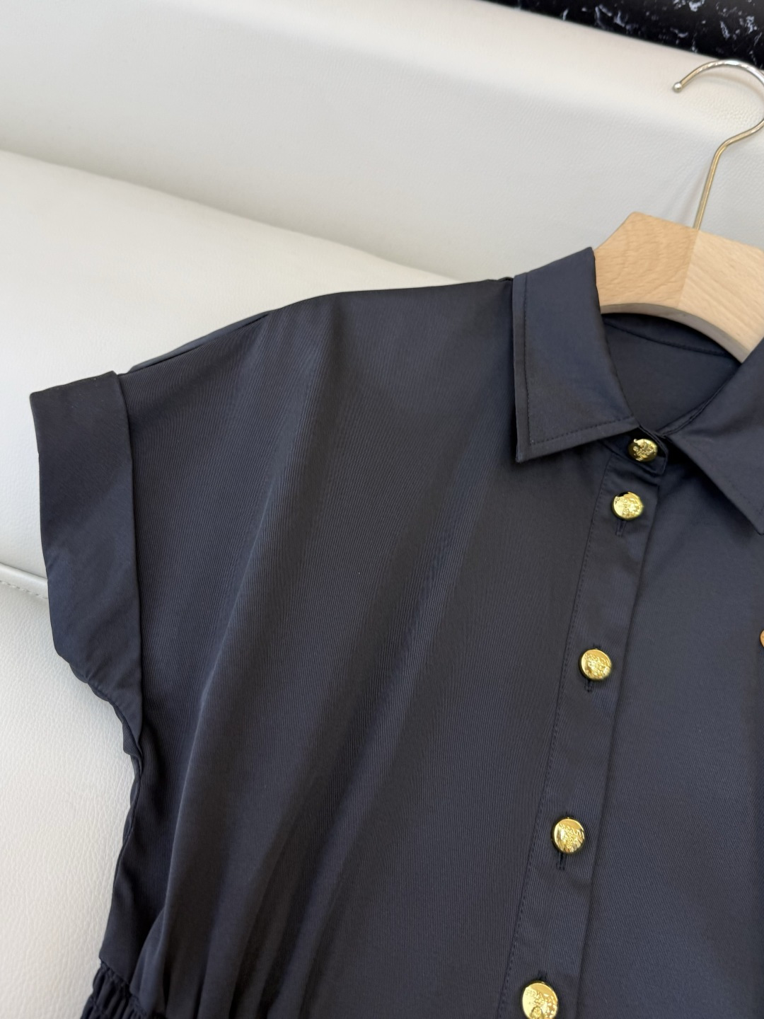 AW016#新款连衣裙P‼️PR 三角标 短袖修身连衣裙 黑色 杏色 SML