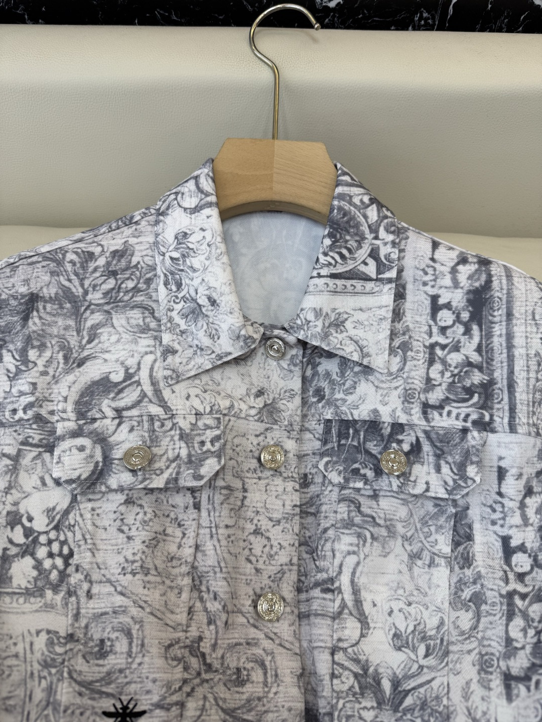 AW019#新款连衣裙P‼️Dio* 短袖修身 印花 连衣裙 两色图 SML