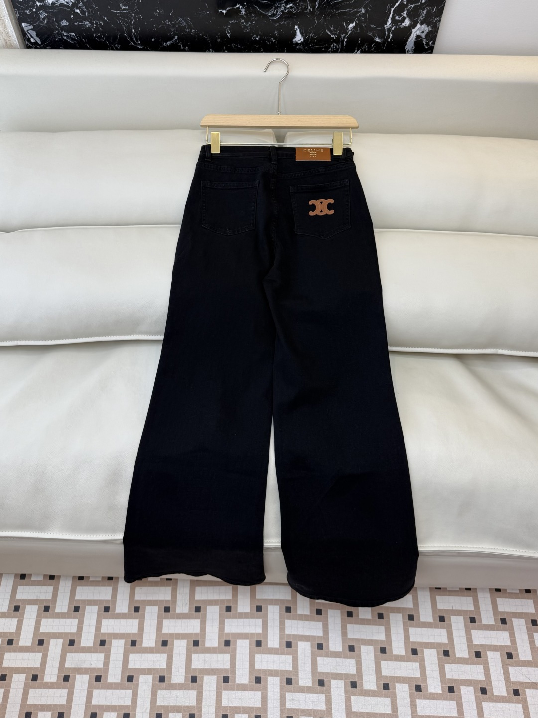 AW028#新款牛仔裤P‼️CE* logo弹力牛仔裤 浅蓝色 黑色 26-30
