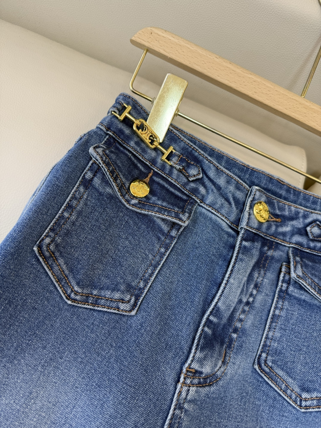 AW028#新款牛仔裤P‼️CE* logo弹力牛仔裤 浅蓝色 黑色 26-30