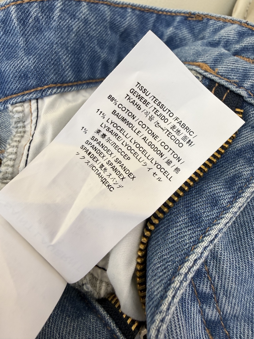 AW027#新款牛仔裤P‼️YSL logo弹力牛仔裤 浅蓝色 深蓝色 26-30