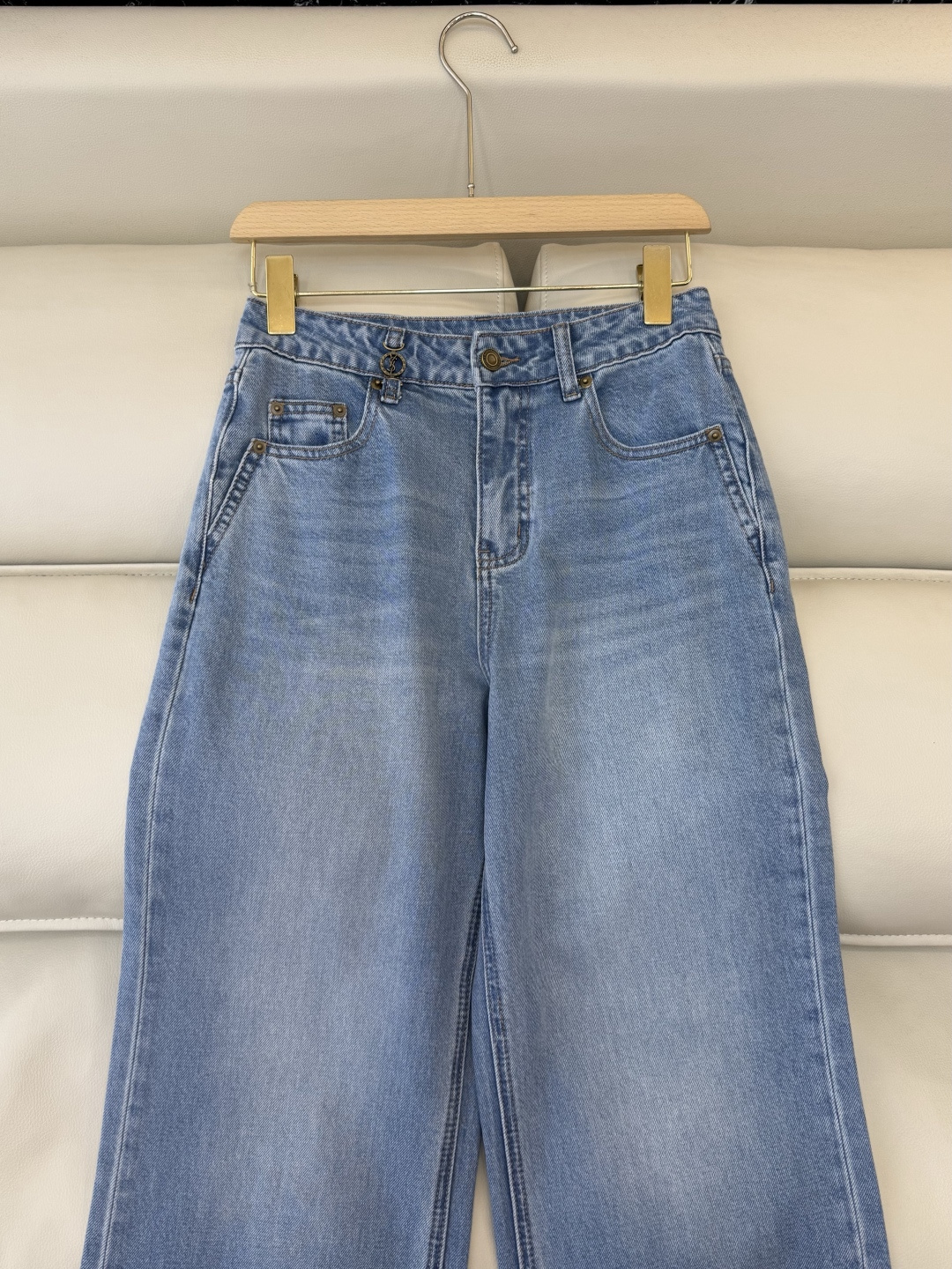 AW027#新款牛仔裤P‼️YSL logo弹力牛仔裤 浅蓝色 深蓝色 26-30