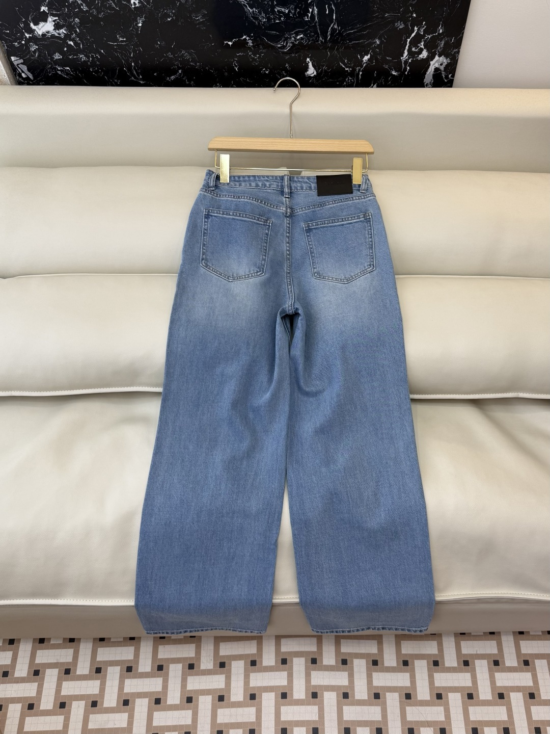 AW027#新款牛仔裤P‼️YSL logo弹力牛仔裤 浅蓝色 深蓝色 26-30