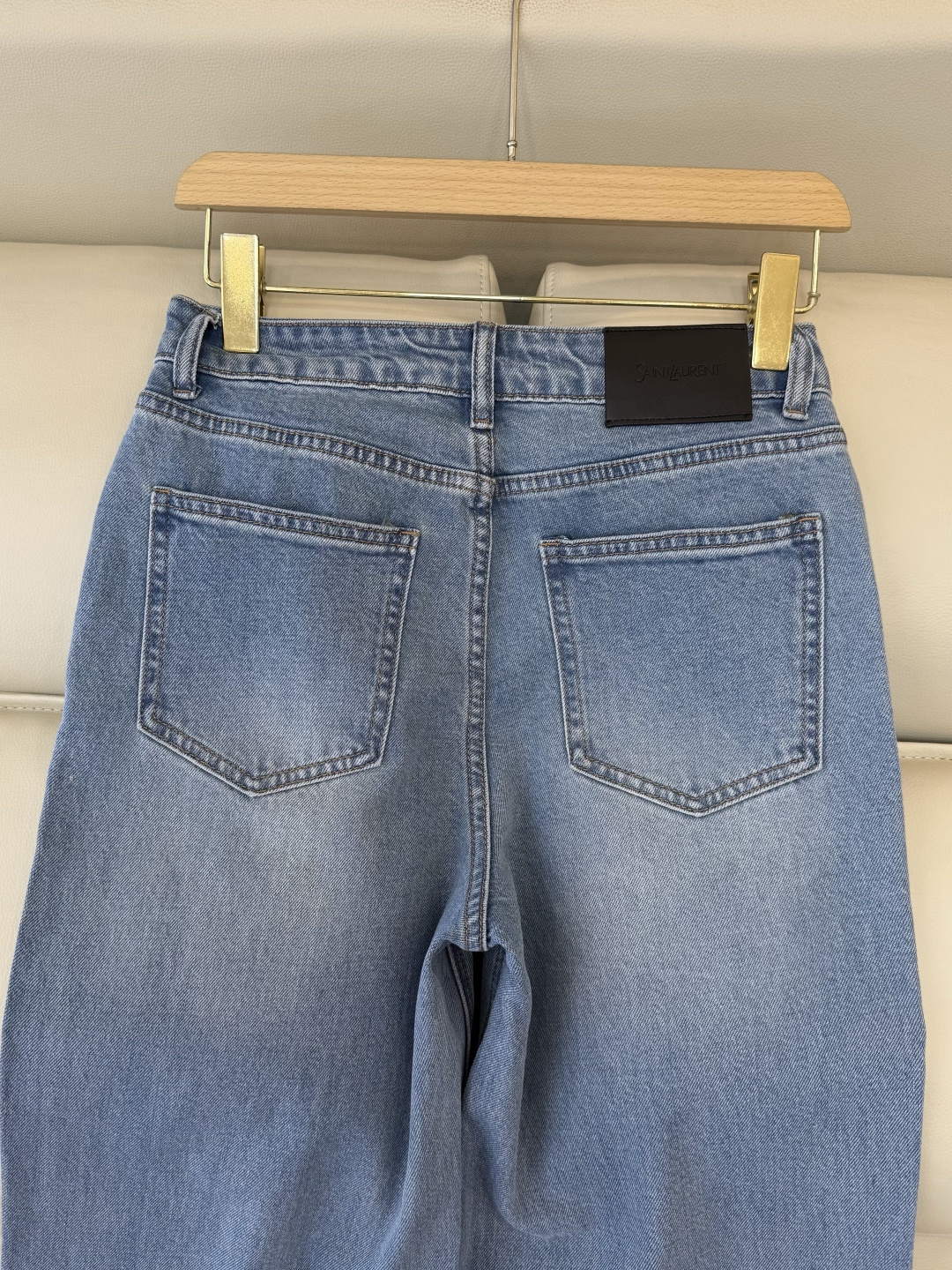 AW027#新款牛仔裤P‼️YSL logo弹力牛仔裤 浅蓝色 深蓝色 26-30