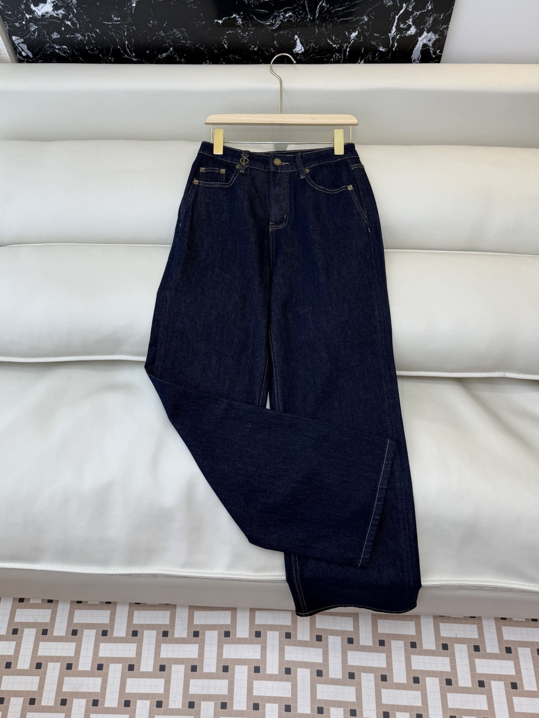 AW027#新款牛仔裤P‼️YSL logo弹力牛仔裤 浅蓝色 深蓝色 26-30