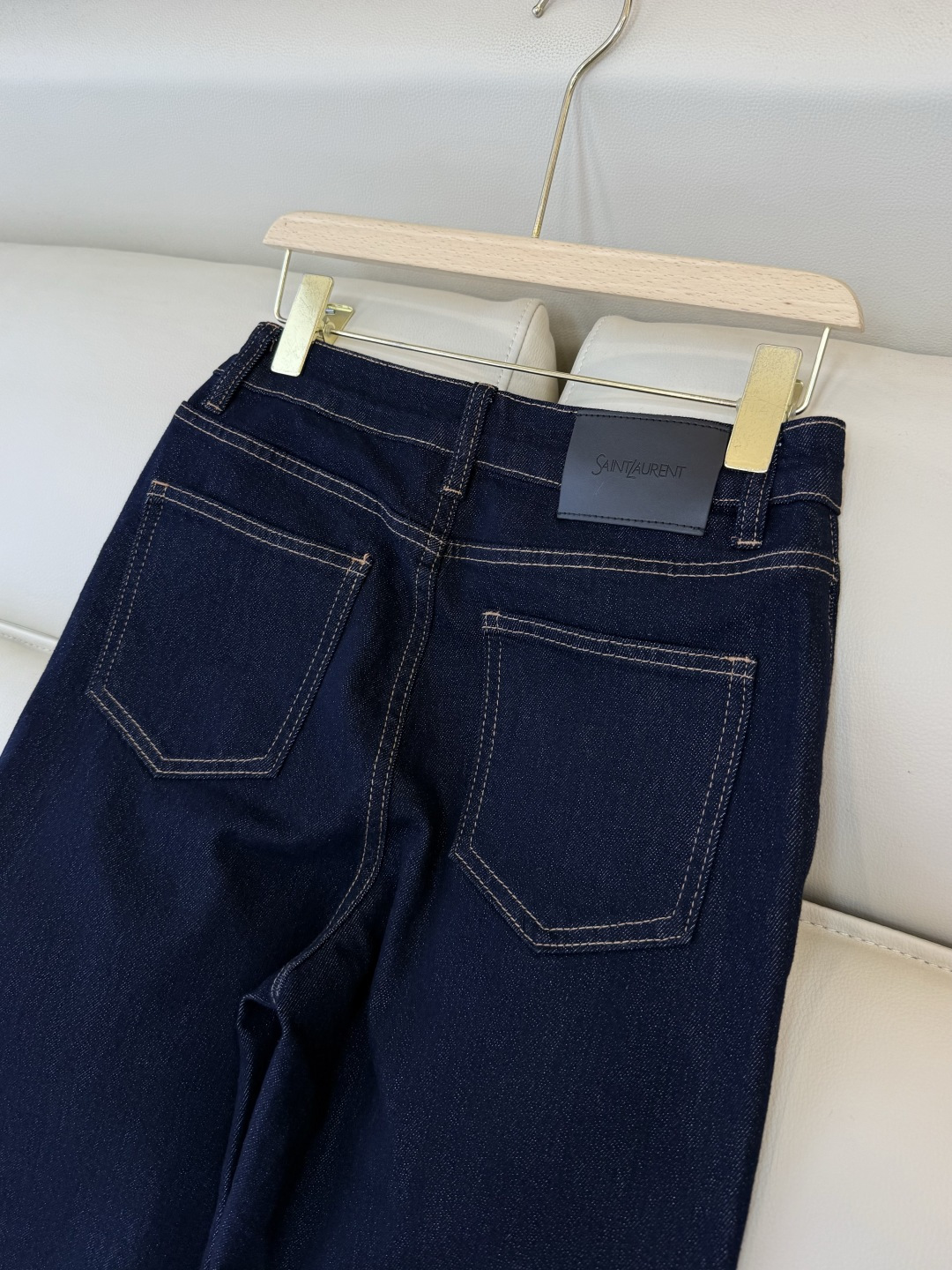 AW027#新款牛仔裤P‼️YSL logo弹力牛仔裤 浅蓝色 深蓝色 26-30