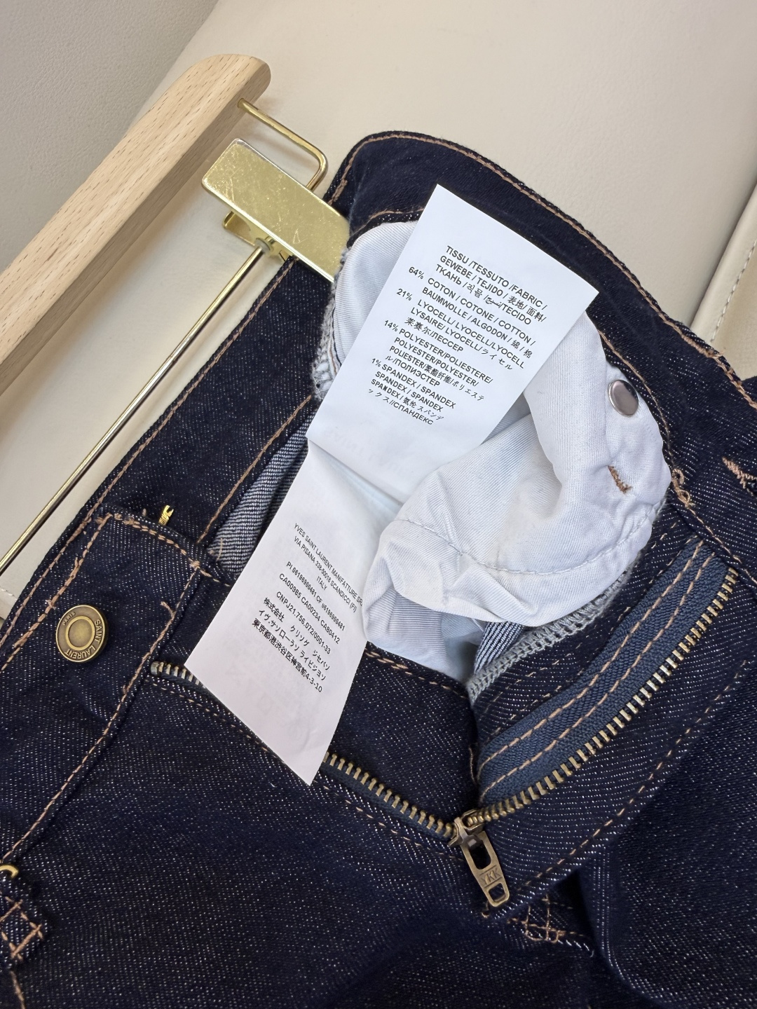 AW027#新款牛仔裤P‼️YSL logo弹力牛仔裤 浅蓝色 深蓝色 26-30