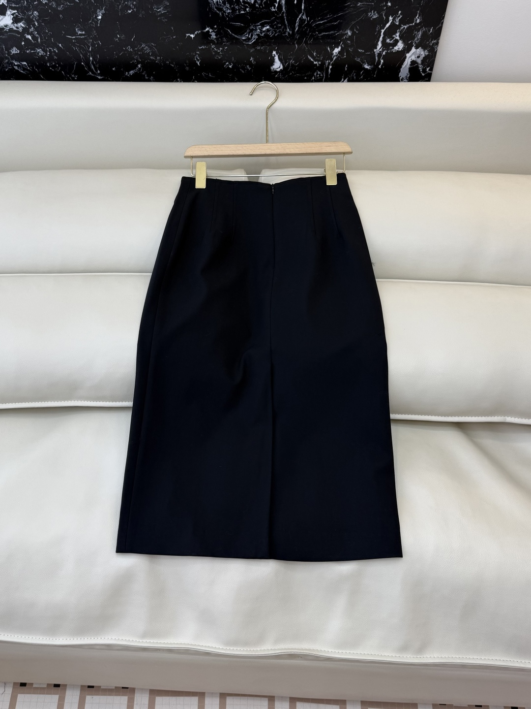 CY0102#新款半裙🌾YSL 开叉设计显瘦长半裙 白色黑色 灰色 SML