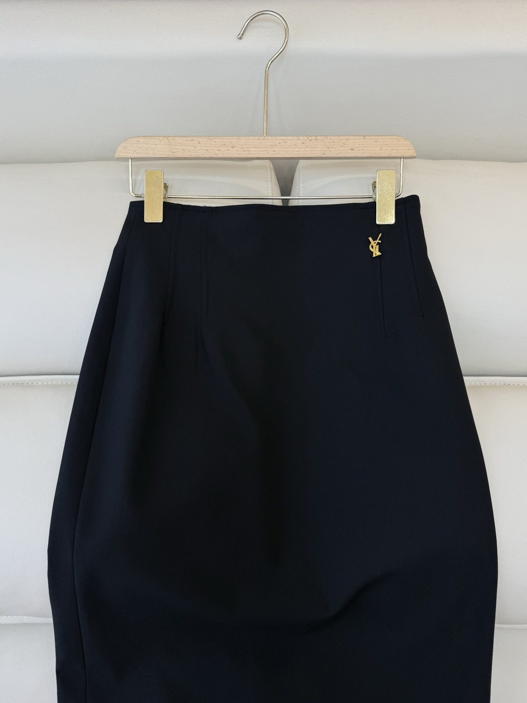 CY0102#新款半裙🌾YSL 开叉设计显瘦长半裙 白色黑色 灰色 SML