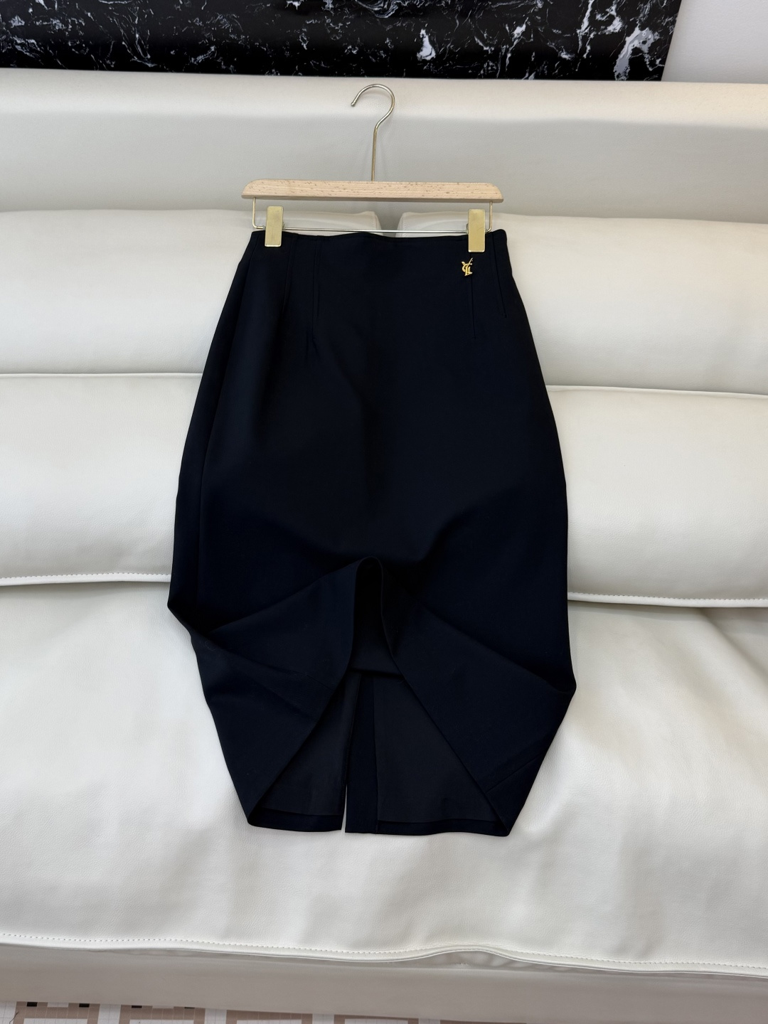 CY0102#新款半裙🌾YSL 开叉设计显瘦长半裙 白色黑色 灰色 SML