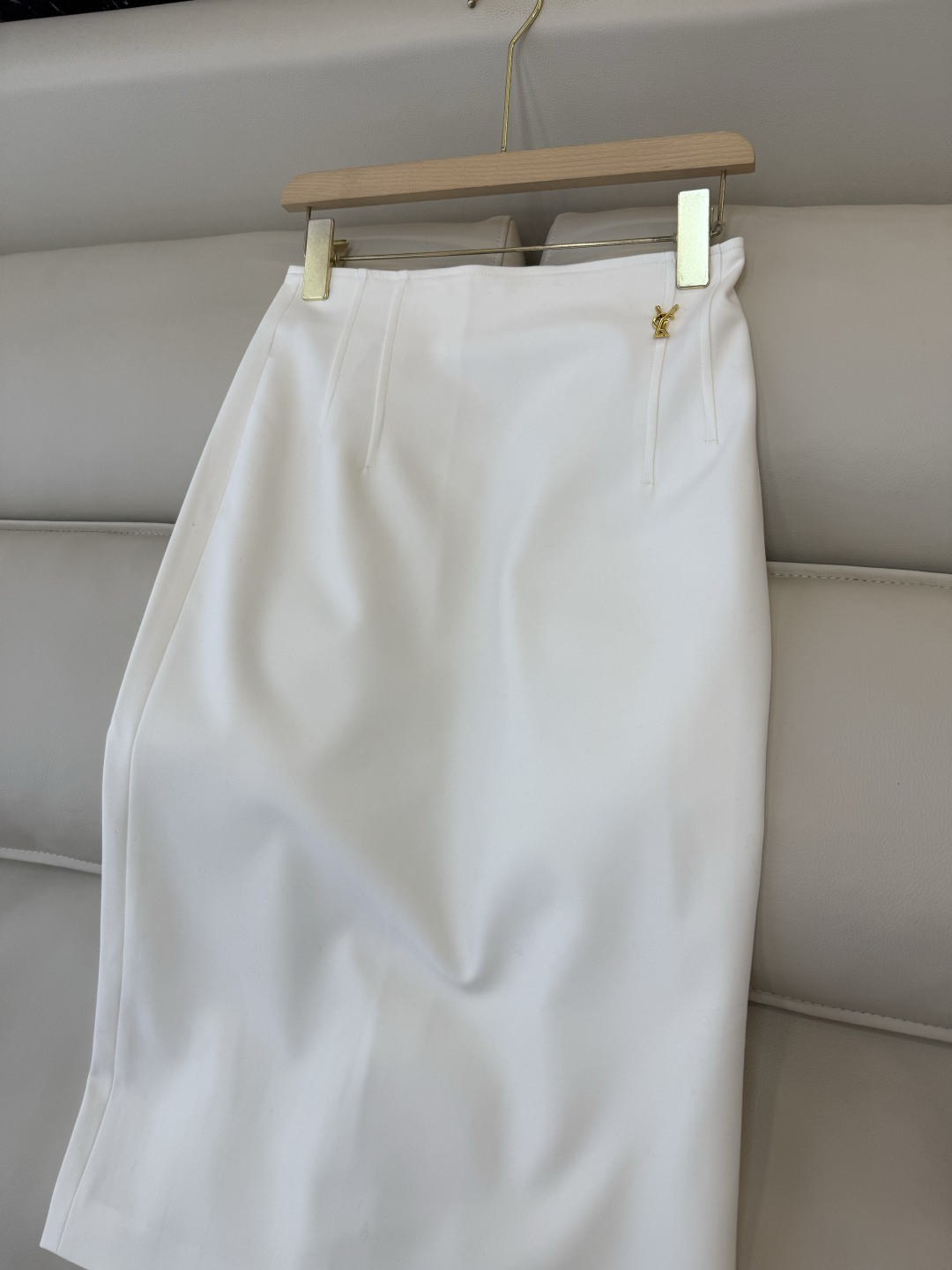 CY0102#新款半裙🌾YSL 开叉设计显瘦长半裙 白色黑色 灰色 SML