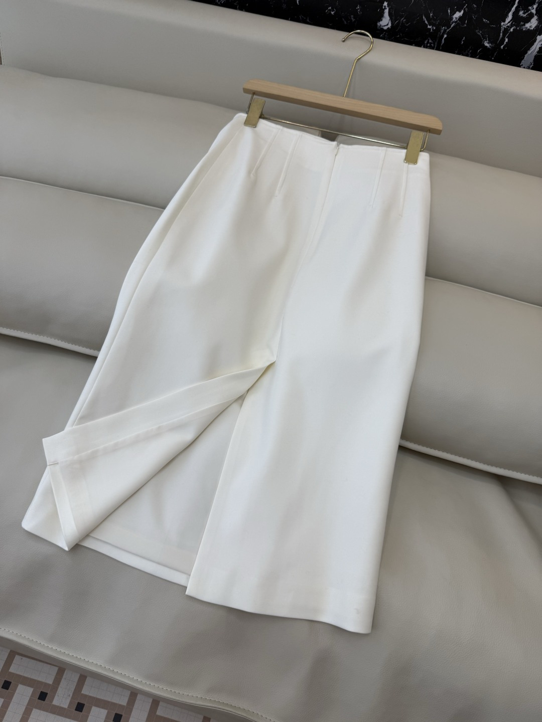 CY0102#新款半裙🌾YSL 开叉设计显瘦长半裙 白色黑色 灰色 SML