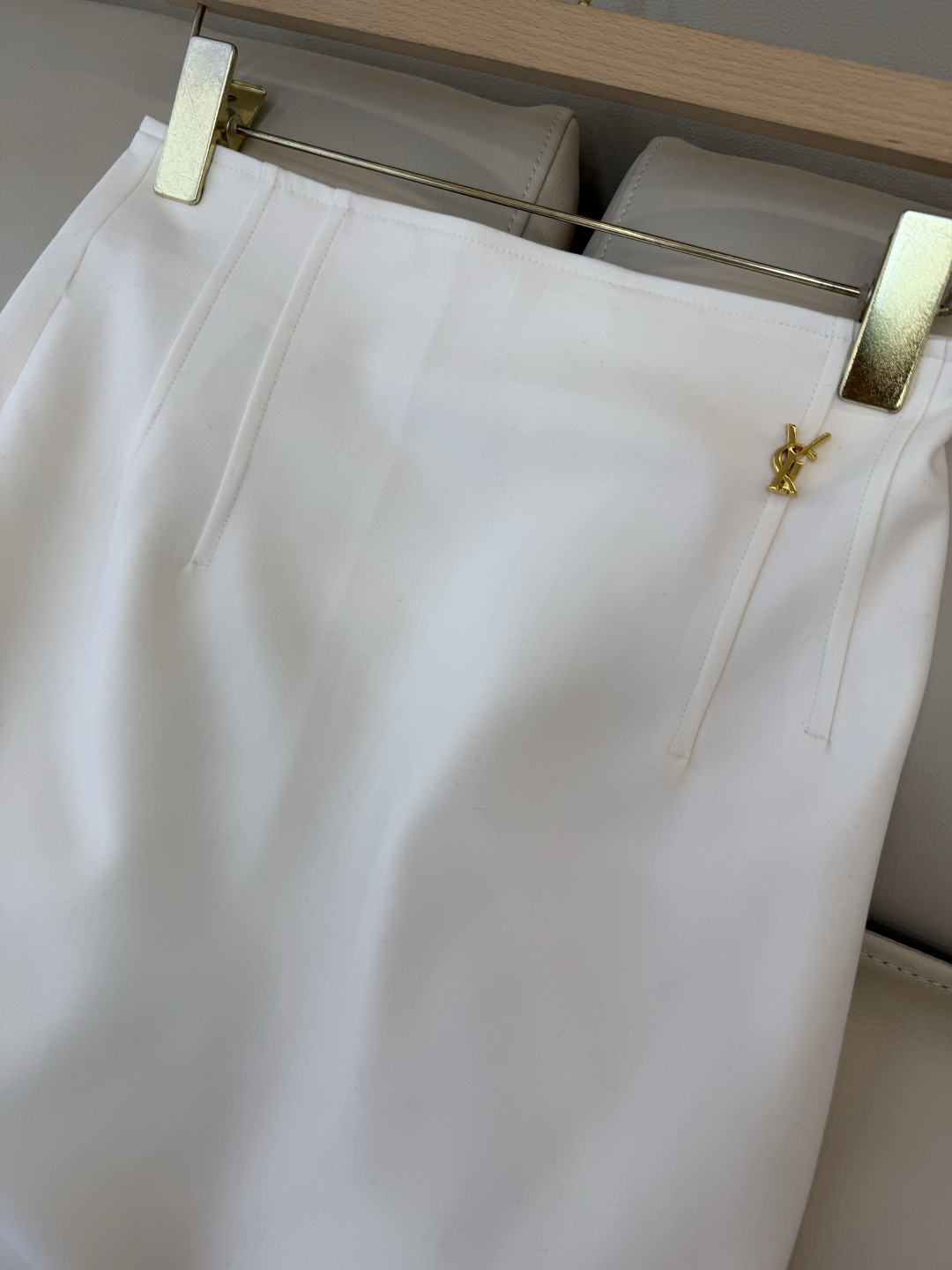 CY0102#新款半裙🌾YSL 开叉设计显瘦长半裙 白色黑色 灰色 SML