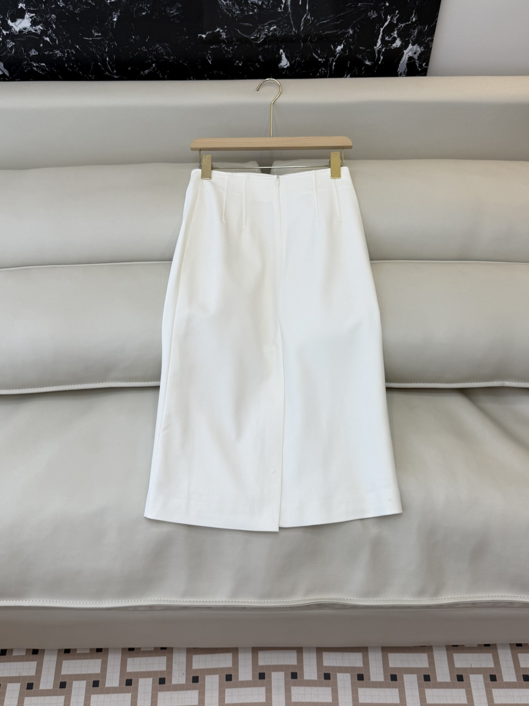 CY0102#新款半裙🌾YSL 开叉设计显瘦长半裙 白色黑色 灰色 SML