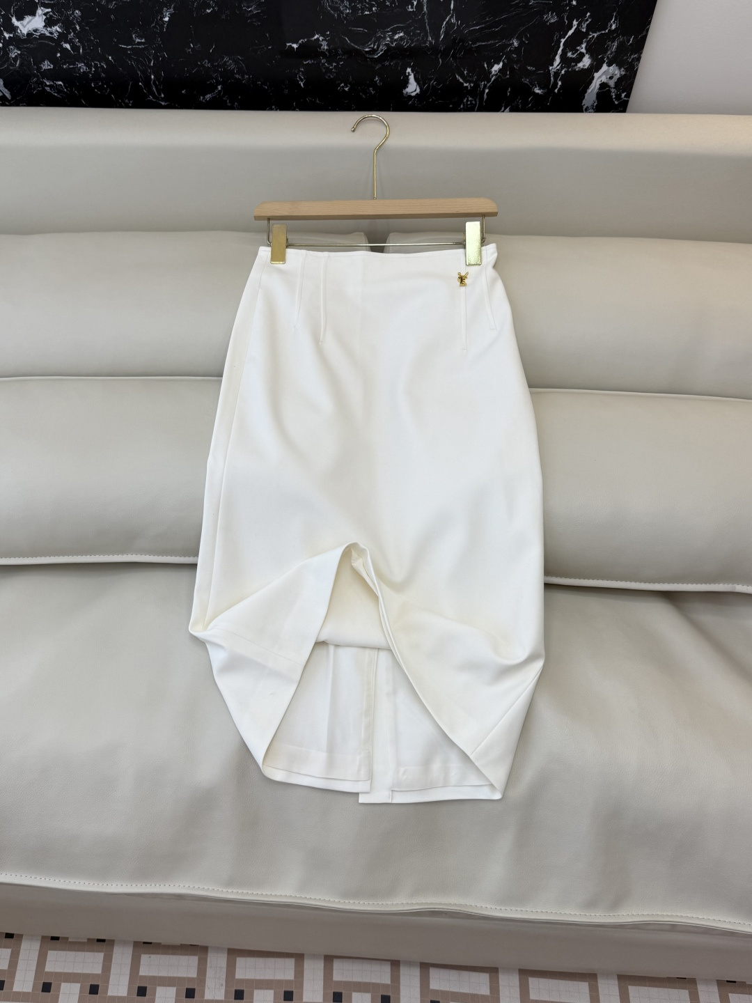 CY0102#新款半裙🌾YSL 开叉设计显瘦长半裙 白色黑色 灰色 SML