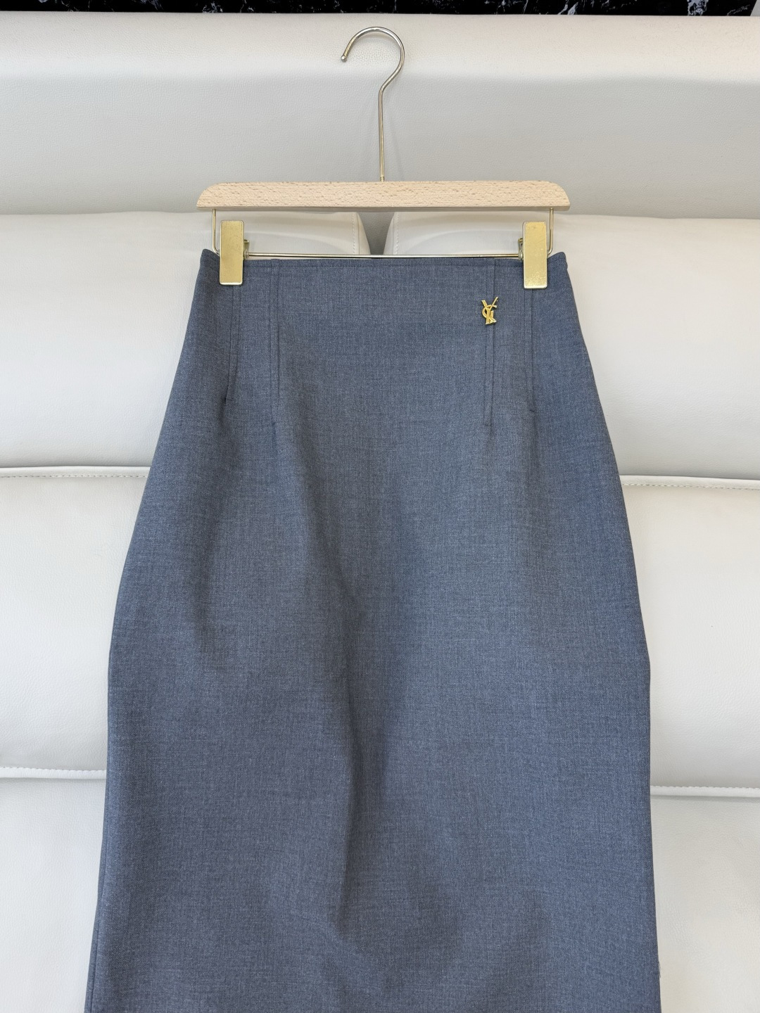 CY0102#新款半裙🌾YSL 开叉设计显瘦长半裙 白色黑色 灰色 SML